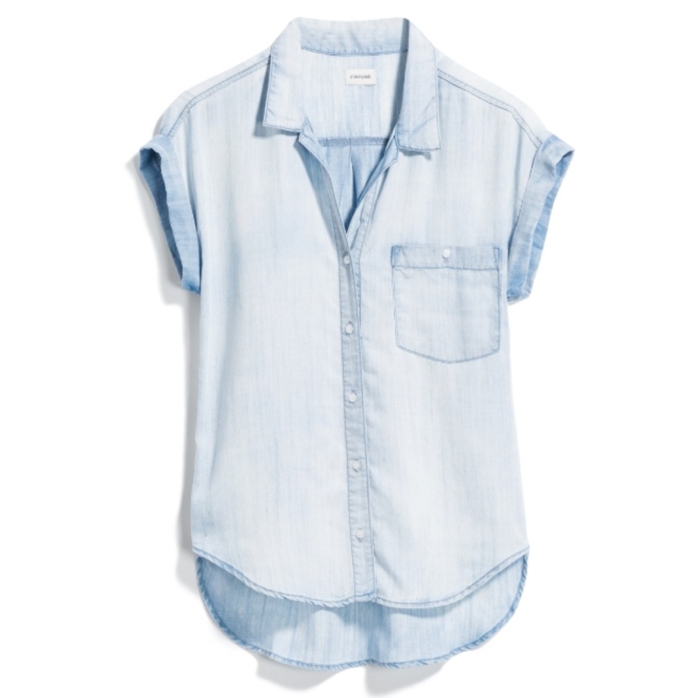 SNEAK PEEK Hayford One Pocket Chambray Top